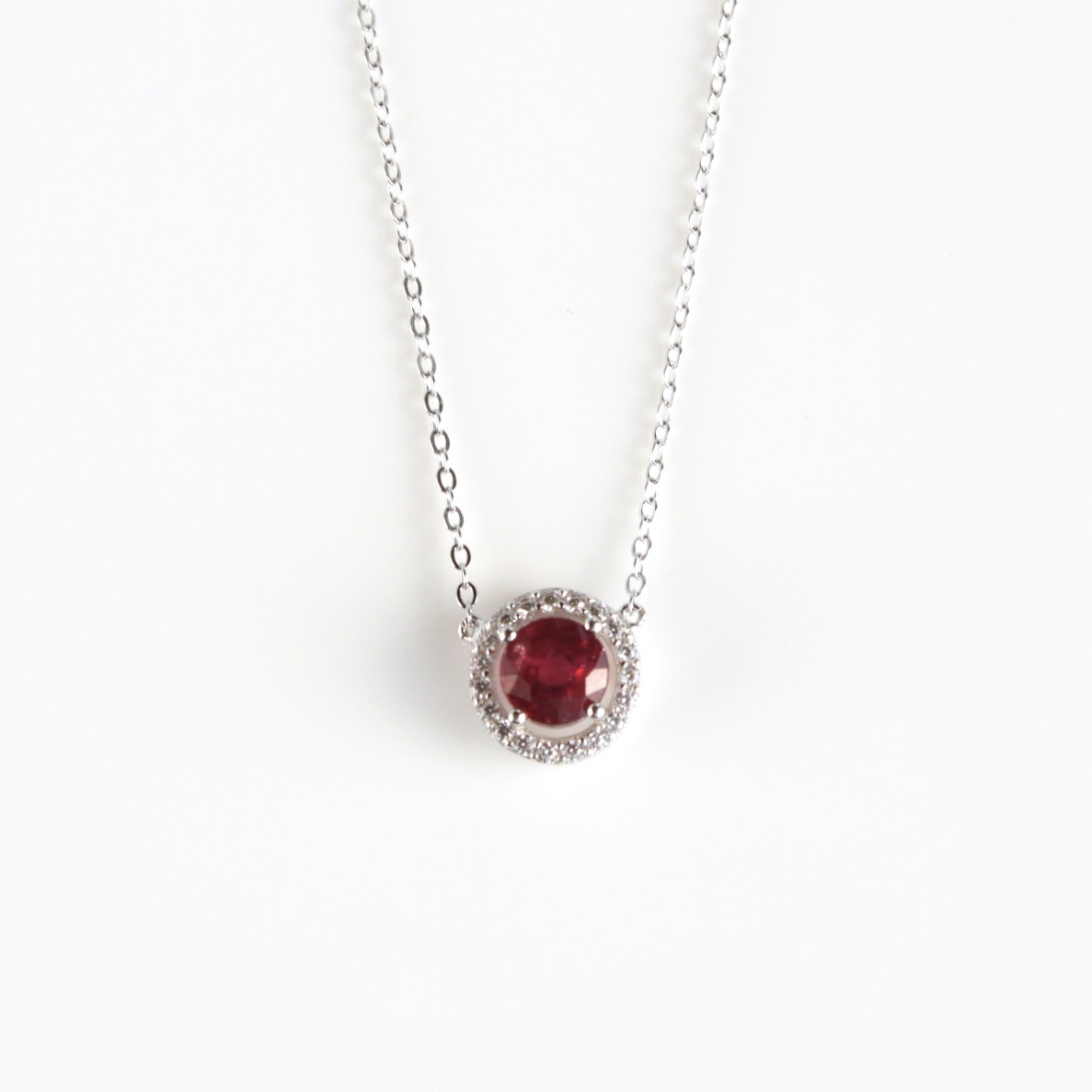 ルビー ネックレス シルバー ruby necklace silver 6-7-