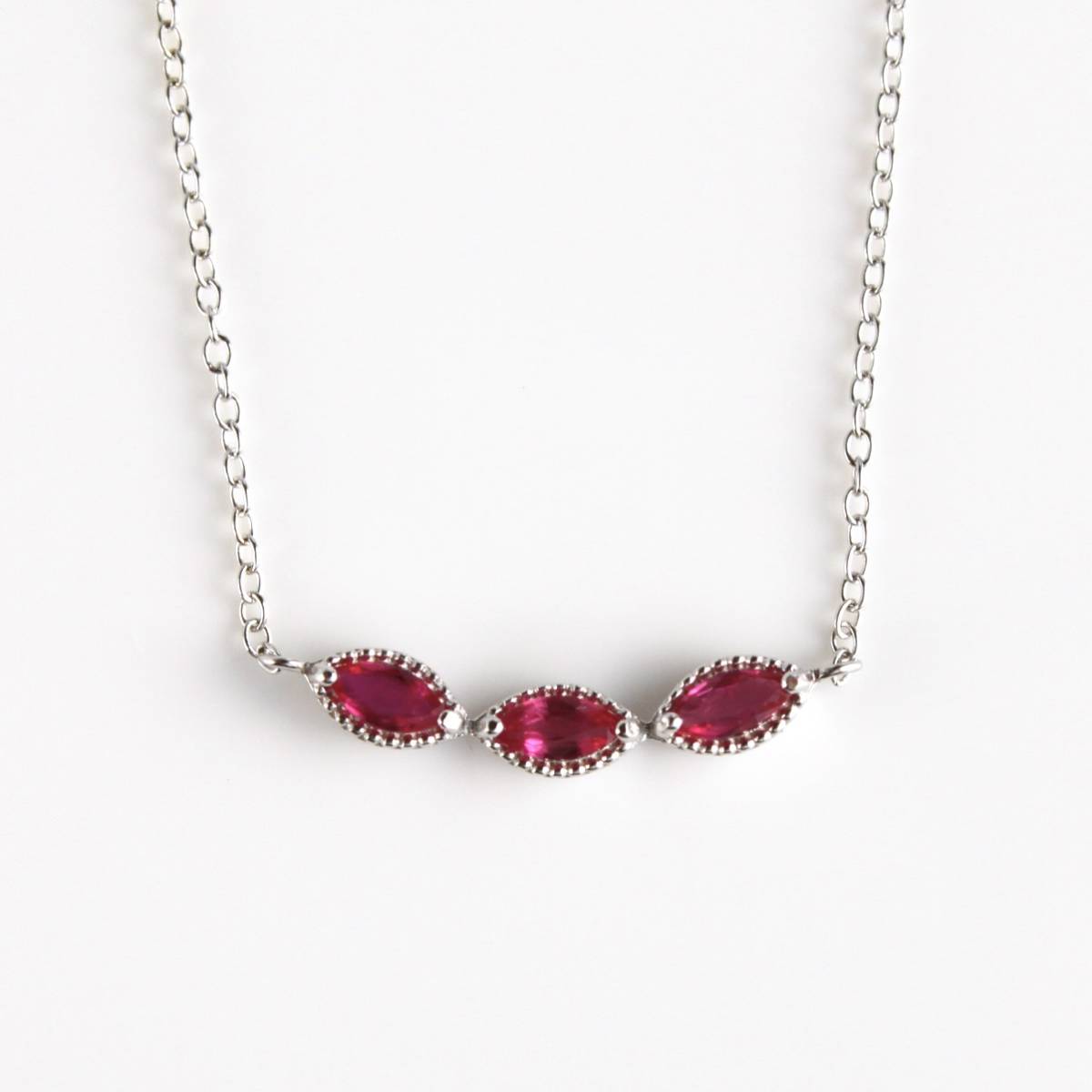 ルビー ネックレス シルバー ruby necklace silver 6-9-