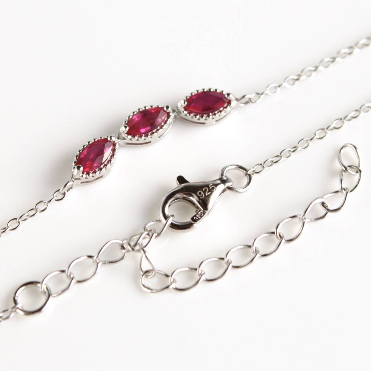 ルビー ネックレス シルバー ruby necklace silver 6-9-