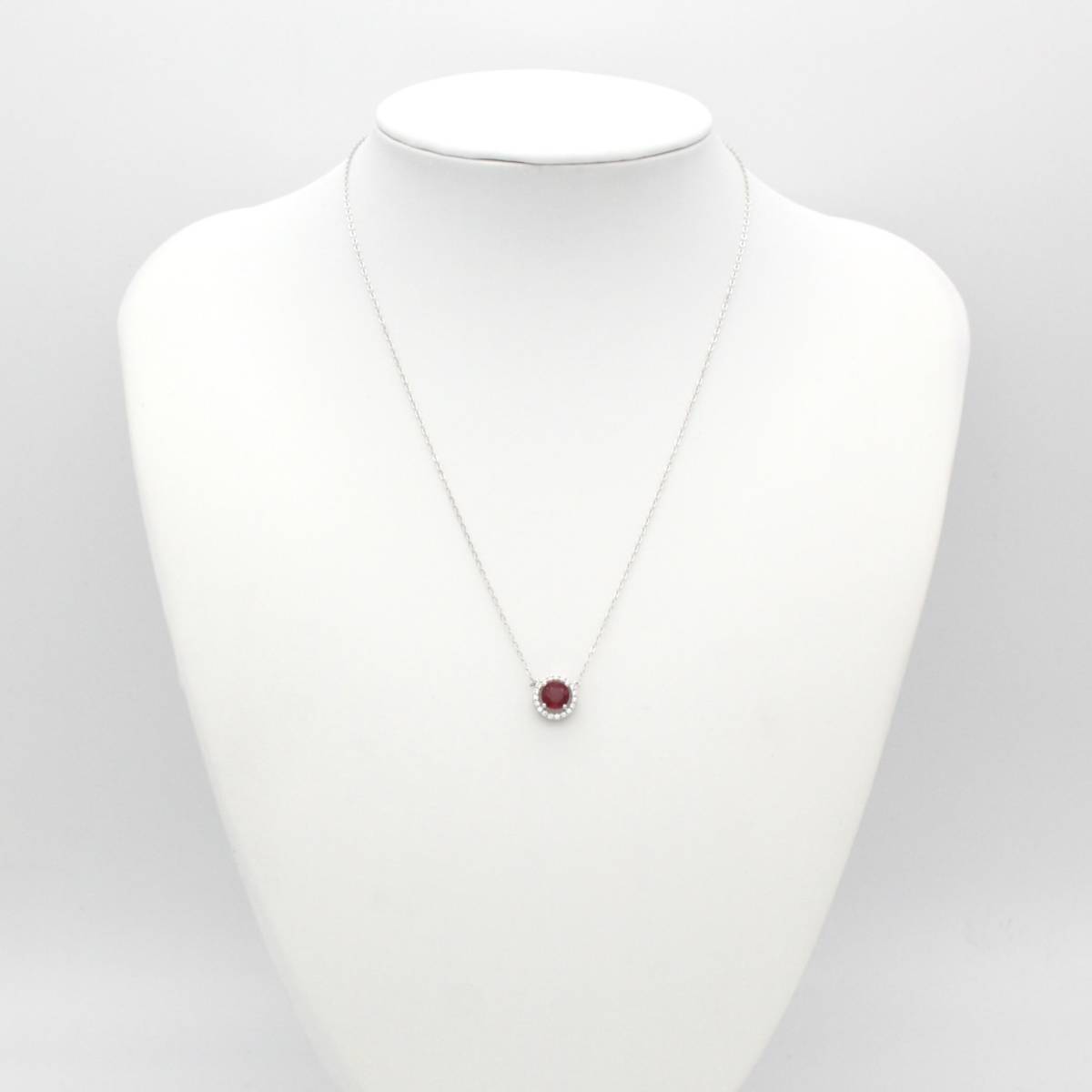 ルビー ネックレス シルバー ruby necklace silver 6-7-