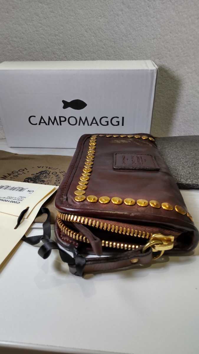 新品未使用】 CAMPOMAGGI カンポマッジ 長財布 レザー ダークブラウン