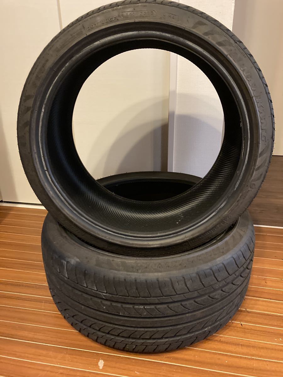 ナンカン NANKANG NS-20 245/35R18 2本 片減り有り センター部バリ溝 中古格安出品_画像1