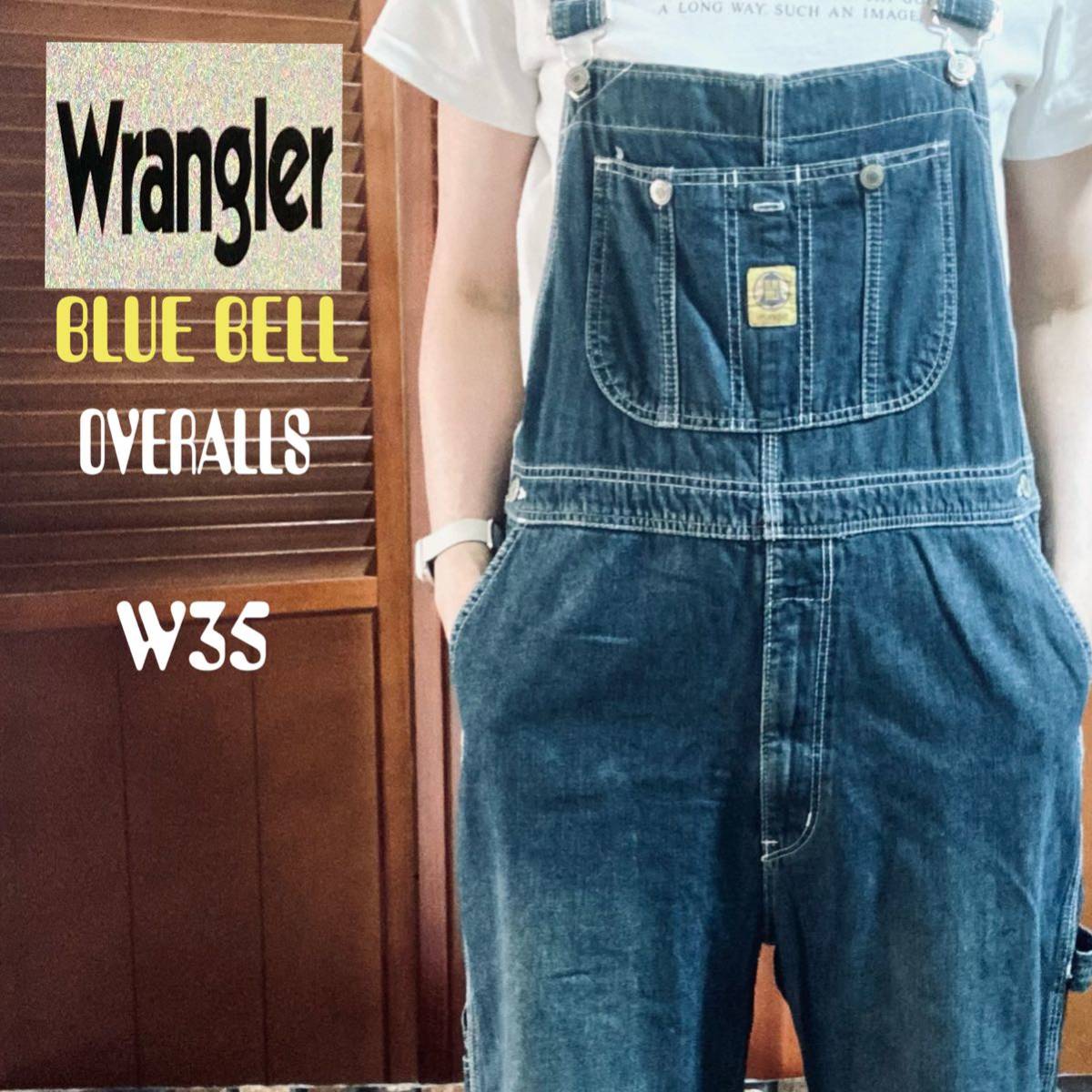 Wrangler BLUE BLUE ラングラー オーバーオール サロペット Fサイズ 5536_画像1