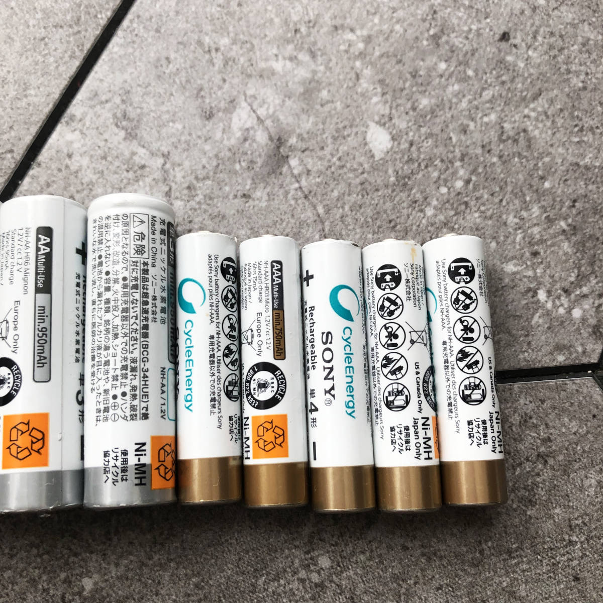 【送料無料】ソニー 充電式ニッケル水素電池 サイクルエナジーシルバー SONY 単4形 単3形 充電器 本体セット_画像4