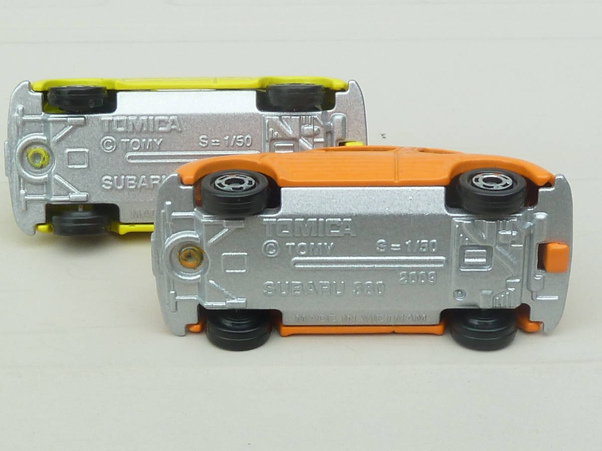 【希少 非売品】TOMICA トミカ スバル SUBARU 360 オレンジとイエローの２台セット _画像10