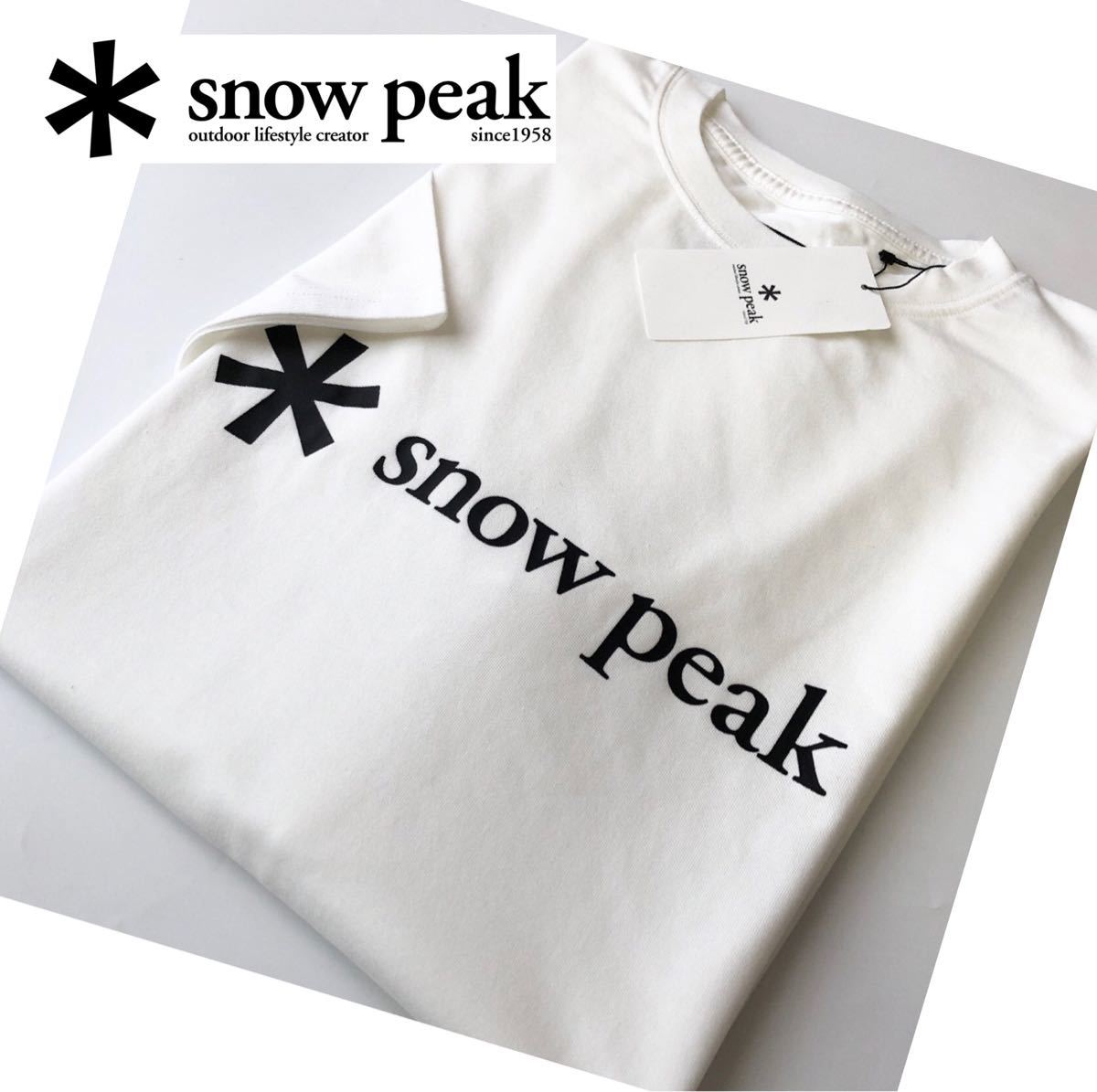 新品★ スノーピーク snowpeak ロゴTシャツ XL 半袖 ホワイト