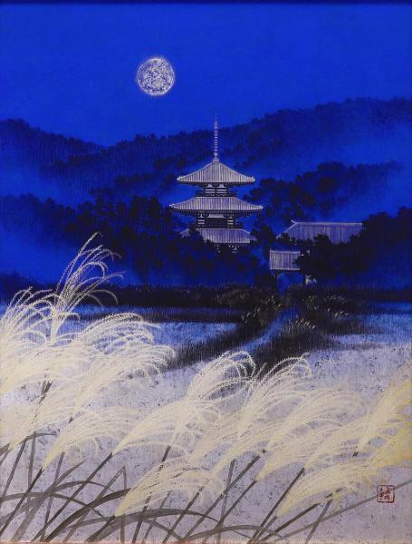 Yahoo!オークション - 【真作】【WISH】角島直樹「秋宵」日本画 Yahoo!オークション - 【真作】【WISH】角島直樹「秋宵」日本画