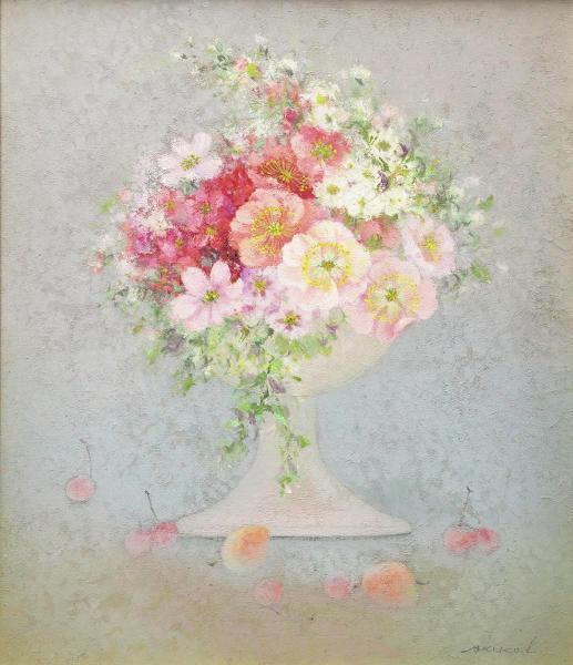 油絵 花 ピンク 磯部晶子 | odmalihnogu.org