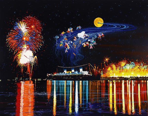 真作】【WISH】ヒロ・ヤマガタ「オスカーの夜」シルクスクリーン 真作】【WISH】ヒロ・ヤマガタ「オスカーの夜」シルクスクリーン