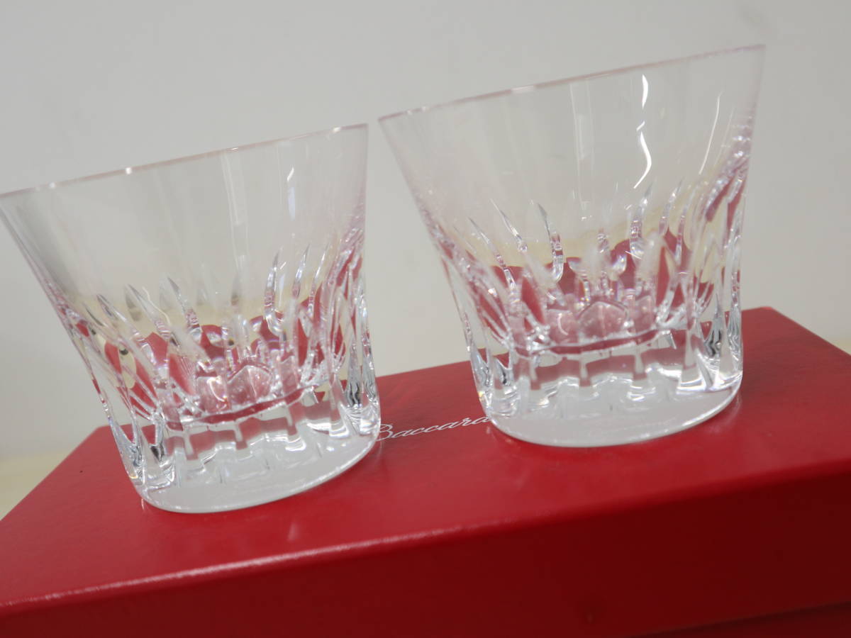 保管品 Baccarat バカラ ローザ 2015 ロックグラス タンブラーグラス 純正品特価 バカラ クリスタルグラス ペアセット 2015 食器