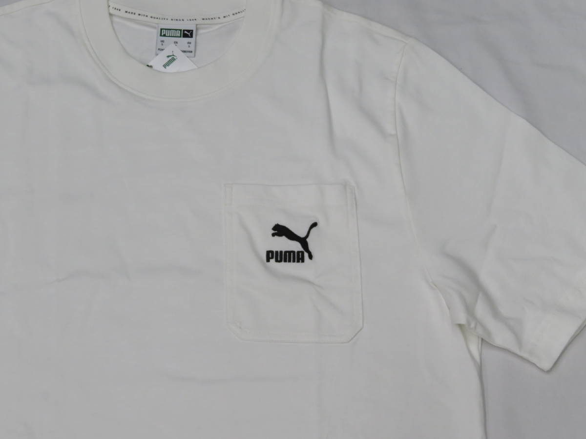 486　プーマ／ＰＵＭＡ　CLASSICS ポケット Tシャツ（インポートサイズ：S）_画像2