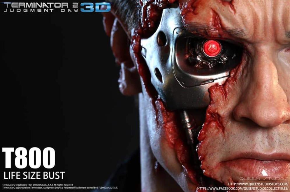 [ игрушка модель ]QUEEN STUDIOS TERMINATOR 2: JUDGEMENT DAY T-800 LIFE SIZE BUST[ Terminator 2 T-800 полный размер грудь ] ограниченая версия популярный модель H37