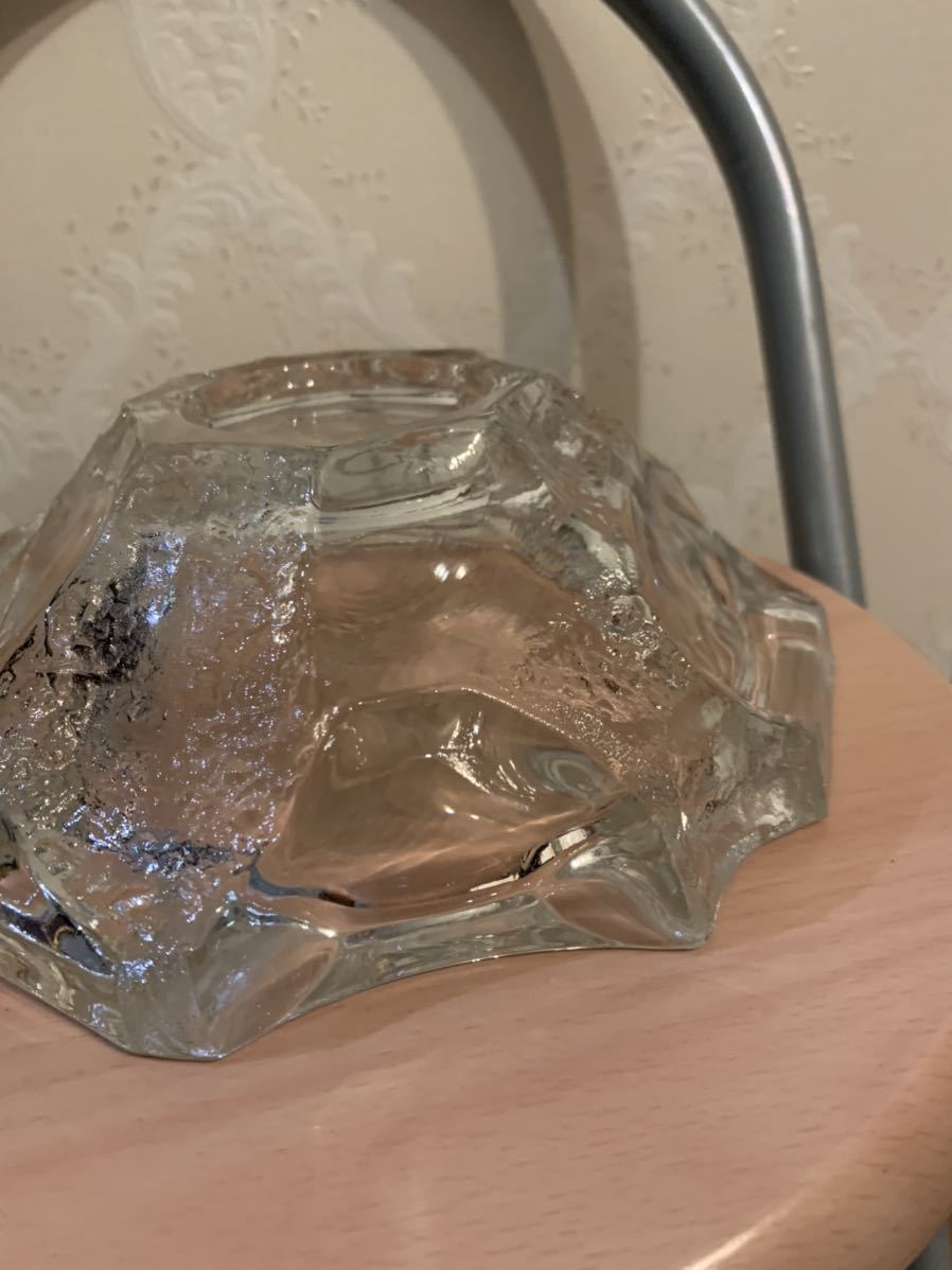 昭和レトロ ガラスの灰皿 ガラス工芸品_画像4