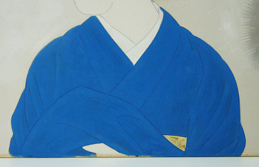 中村貞以 『 和装美人図 美人画 』 肉筆 絹本 日本画 額装 約12号 中村貞以 『 和装美人図 美人画 』 肉筆 絹本 日本画 額装 約12号
