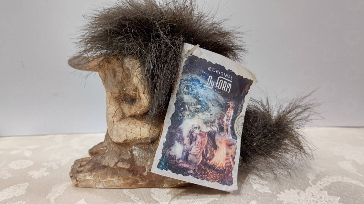 B ヴィンテージ ノルウェー製　トロール人形 11cm　 Nyform Troll Handmade Figure from Norway_画像2