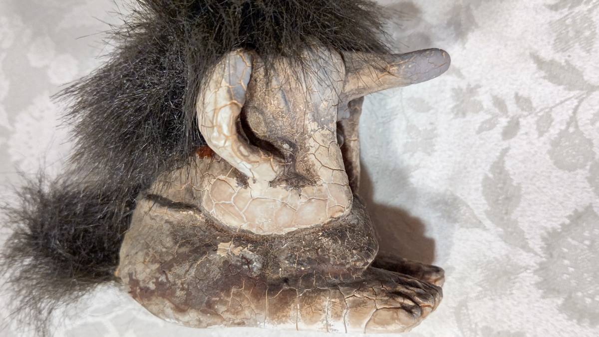 B ヴィンテージ ノルウェー製　トロール人形 11cm　 Nyform Troll Handmade Figure from Norway_画像5