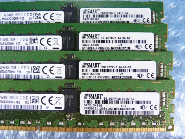 1MDP // 8GB 16枚セット 計128GB DDR3-1600 PC3L-12800R Registered RDIMM 1Rx4 M393B1G70QH0-YK0 SAMSUNG // VERITAS SYM5000 取外_画像9