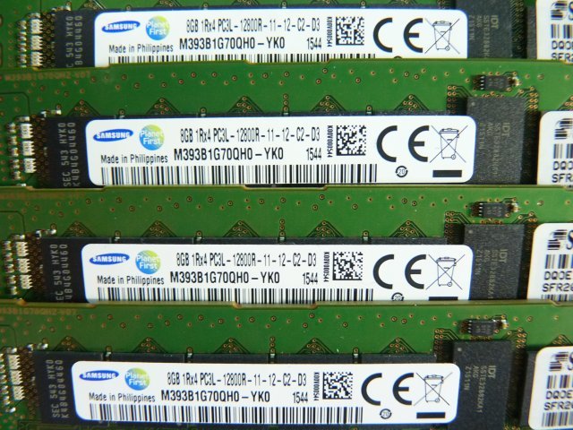 1MDP // 8GB 16枚セット 計128GB DDR3-1600 PC3L-12800R Registered RDIMM 1Rx4 M393B1G70QH0-YK0 SAMSUNG // VERITAS SYM5000 取外_画像3