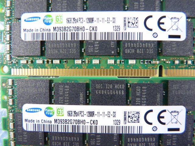 1MGD // 16GB 2 pieces set total 32GB DDR3-1600 PC3-12800R Registered RDIMM 2Rx4 M393B2G70BH0-CK0 // Supermicro 815-6 taking out 