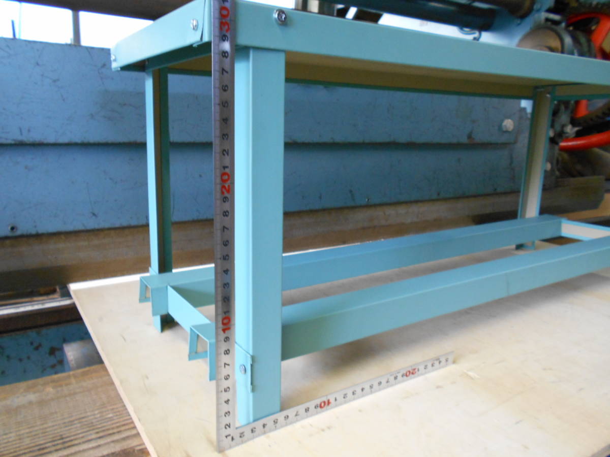 ロングローテーブル 青緑 ターコイズブルー 80×25×H31.5 限定 キャンプテーブルラック 頑丈 洗物置場 折畳 ガルバ鋼材 耐熱 防水 自作