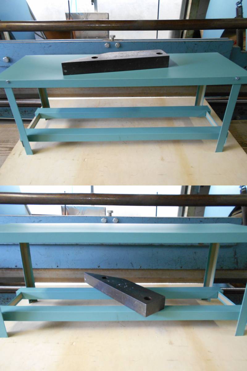 ロングローテーブル 青緑 ターコイズブルー 80×25×H31.5 限定 キャンプテーブルラック 頑丈 洗物置場 折畳 ガルバ鋼材 耐熱 防水 自作