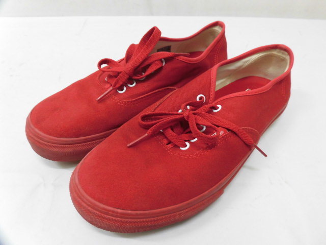 VANS バンズ V44CF M.LOGO AUTHENTIC オーセンティック スニーカー レッド 赤 サイズ26.5cm