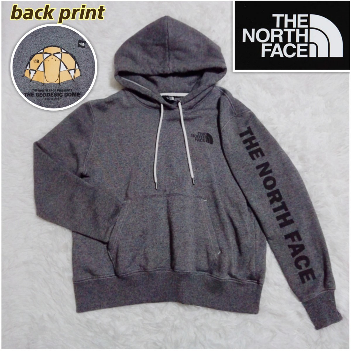 THE NORTH FACE ノースフェイス ビッグプリント プルオーバー  パーカー フーディ M