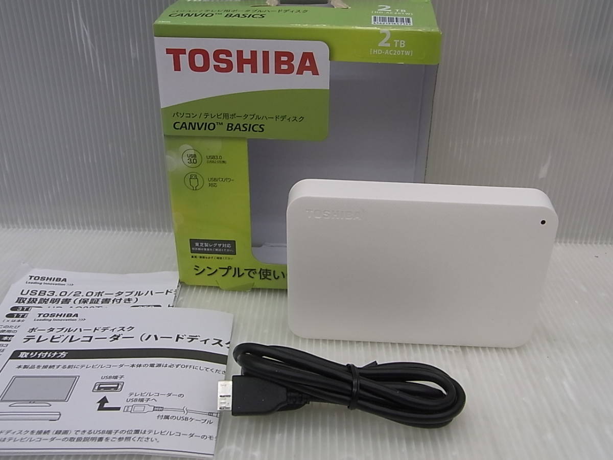 Yahoo!オークション - 東芝 USB3.0 ポータブル ハードディスク 2TB C...