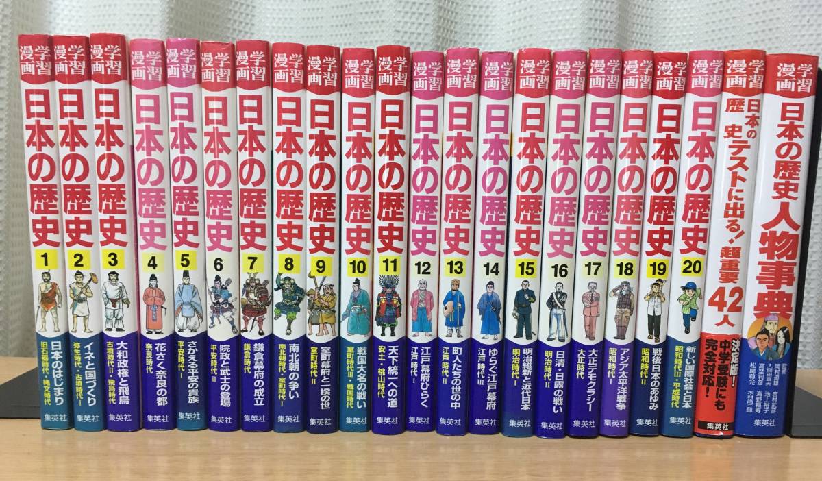 【送料無料】 集英社 学習漫画 日本の歴史 全20巻＋別巻2冊　テストに出る超重要人物42人　人物事典　計22冊_画像3