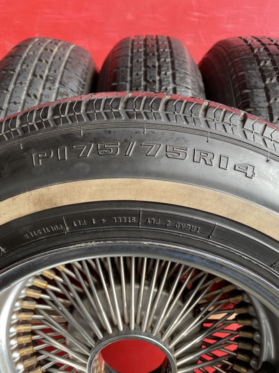 デイトン ワイヤーホイール 14インチ 7.0J 175/75R14 タイヤ ワイヤー