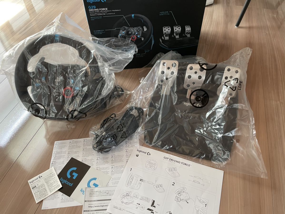 ロジクールG29 ps5 対応 ハンコン ハンドル コントローラ ps4 ps3 ...