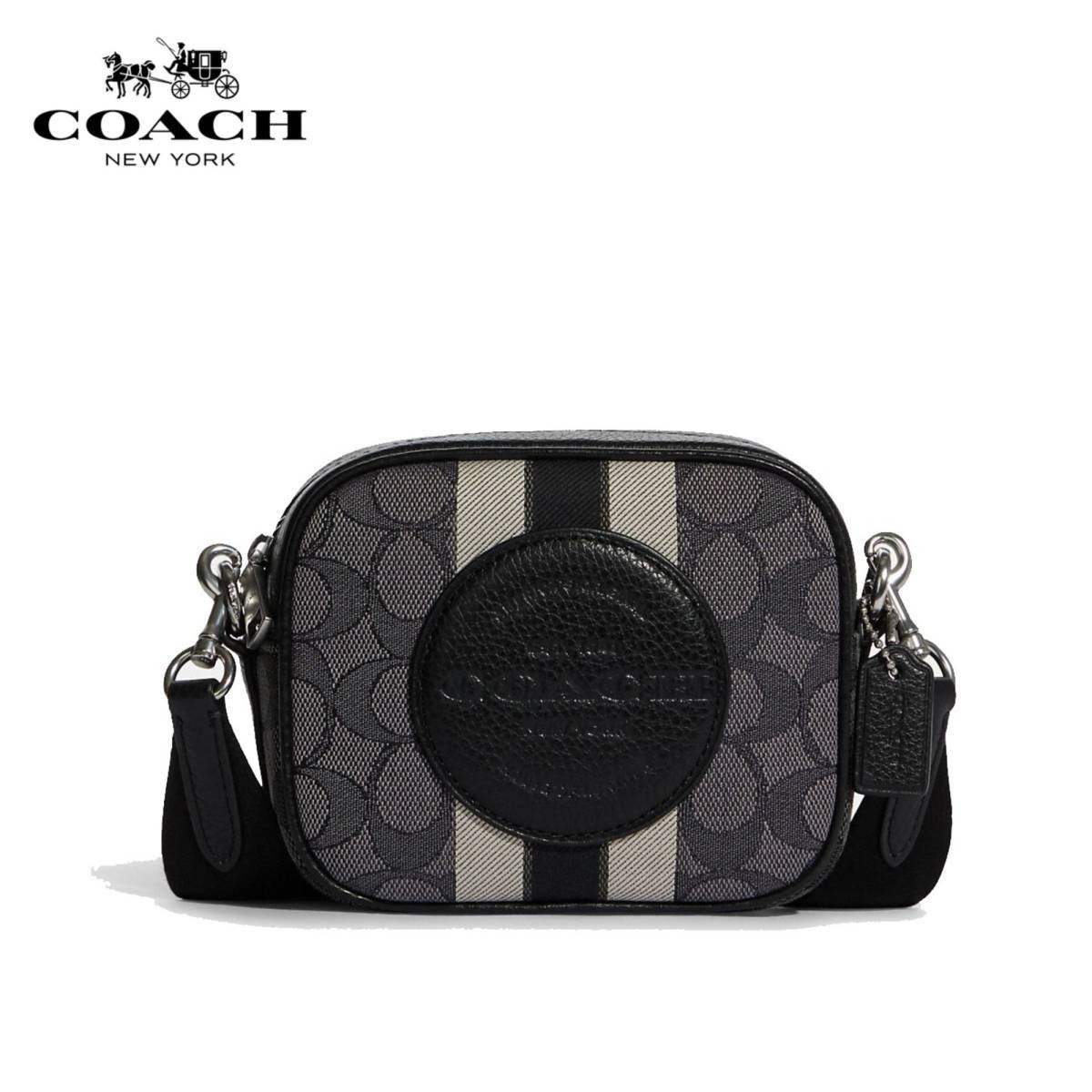 【COACH★C9120】コーチ カメラバッグ ミニショルダーバッグ ポーチ シグネチャー ブラック 定価47,300円 新品