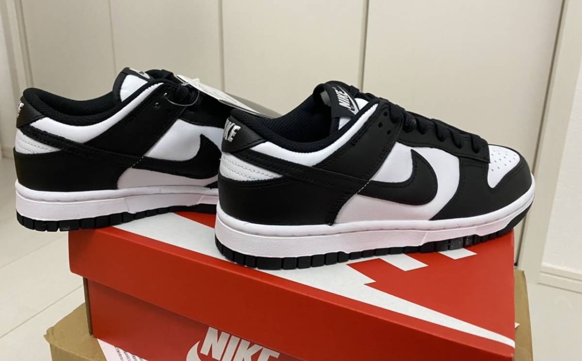 新品未使用品 ナイキ NIKE ウィメンズ ダンク LOW Black White ブラック&ホワイト パンダ 24cm W US7 スニーカー 正規品 黒タグ付き ③_画像5