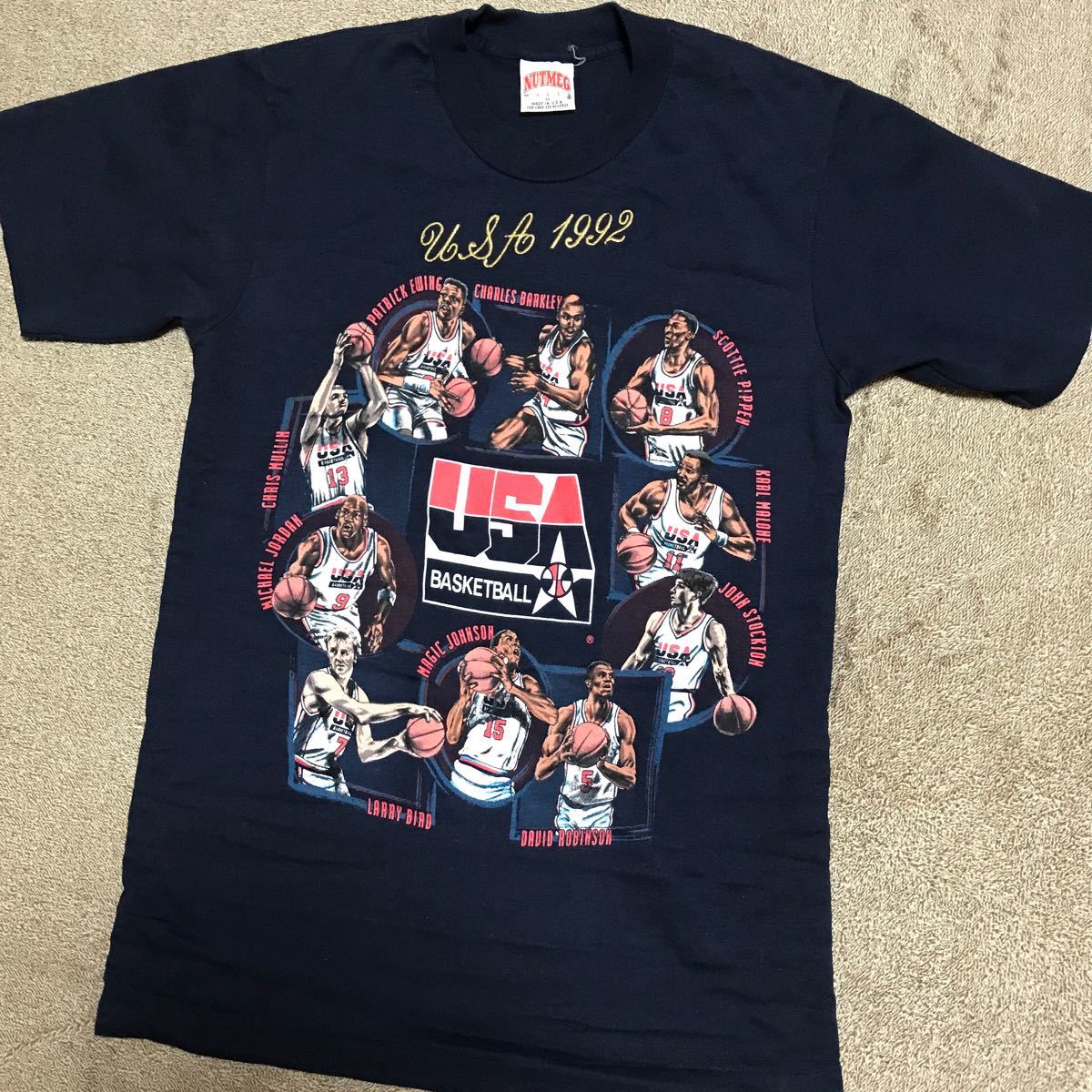 1992 USA Dream Team Basketball T-Shirt vintage NUTMEG MADE IN USA