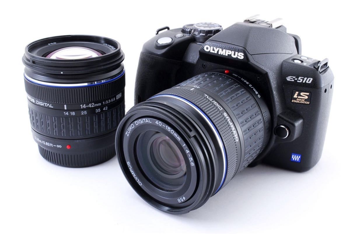 カメラ デジタルカメラ お得なダブルレンズセット OLYMPUS E-510 レンズキット｜PayPayフリマ