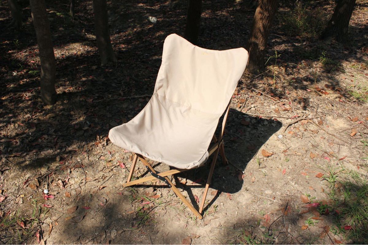 バタフライチェア　折りたたみ式椅子　ハイキング アウトドア椅子　キャンプ用チェア　アルミ合金　収納袋付き　コンパクトサイズ 2点