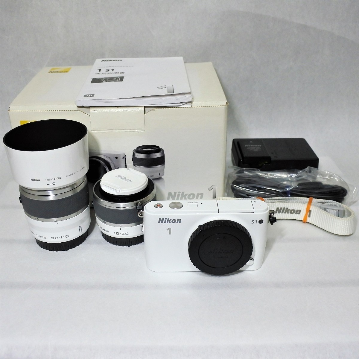 マラソン限定!ポイント5倍 Nikon NIKON 1 S1 Wズームキット WHITE