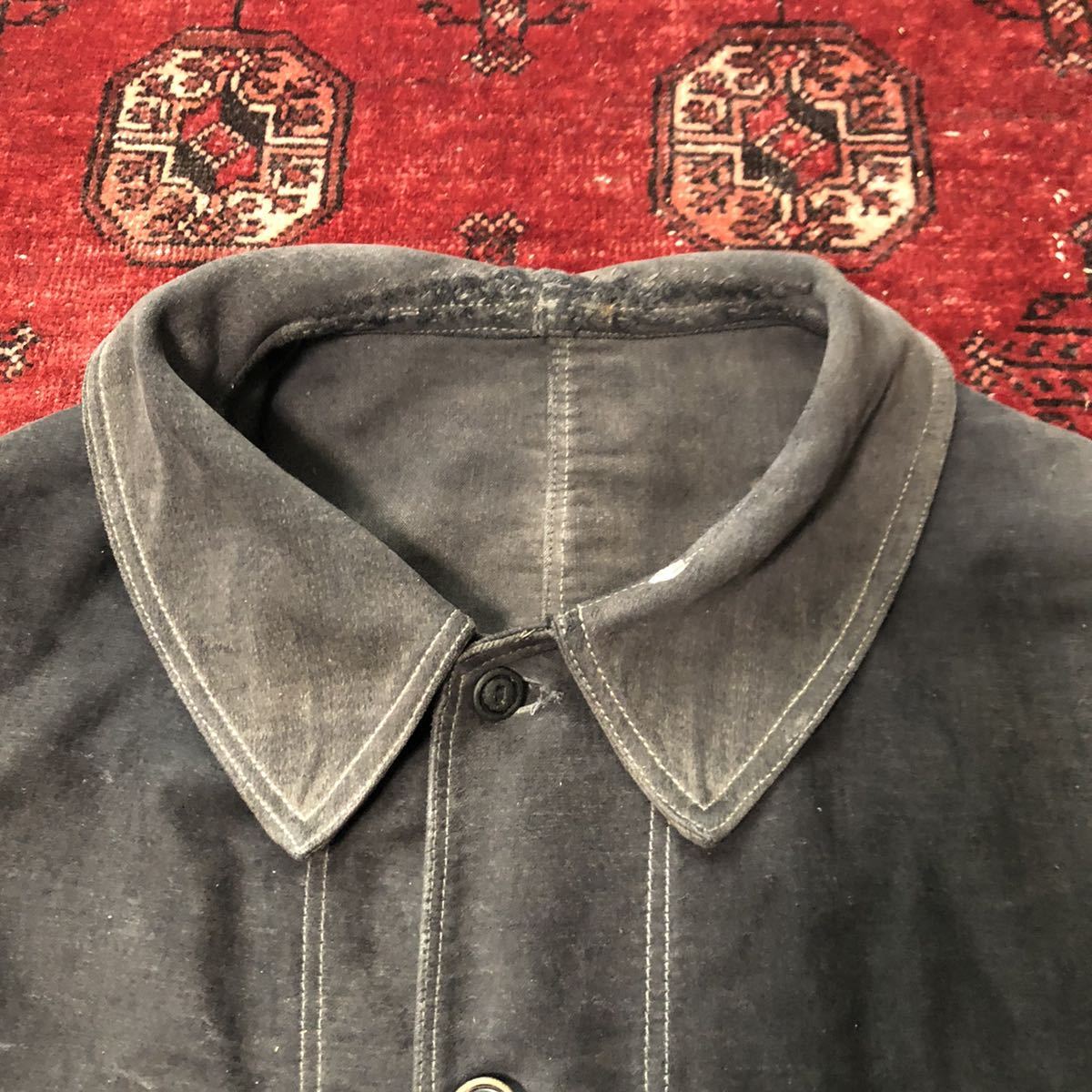 VINTAGE】1930's Mont Saint Michel ブラックモールスキン ワーク