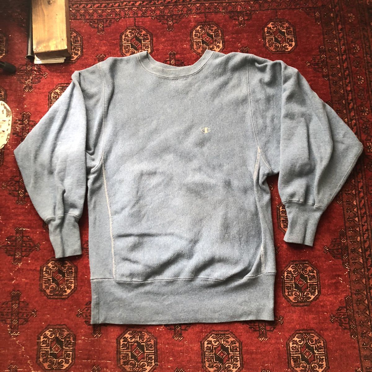 安い Champion 【VINTAGE】1990’s レアカラー! 90s 80s ヴィンテージ チャンピオン U.S.A製 リバースウィーブスウェットシャツ ブルーグレー スウェットシャツ 安い Champion 【VINTAGE】1990’s レアカラー! 90s 80s ヴィンテージ チャンピオン U.S.A製 リバースウィーブスウェットシャツ ブルーグレー スウェットシャツ