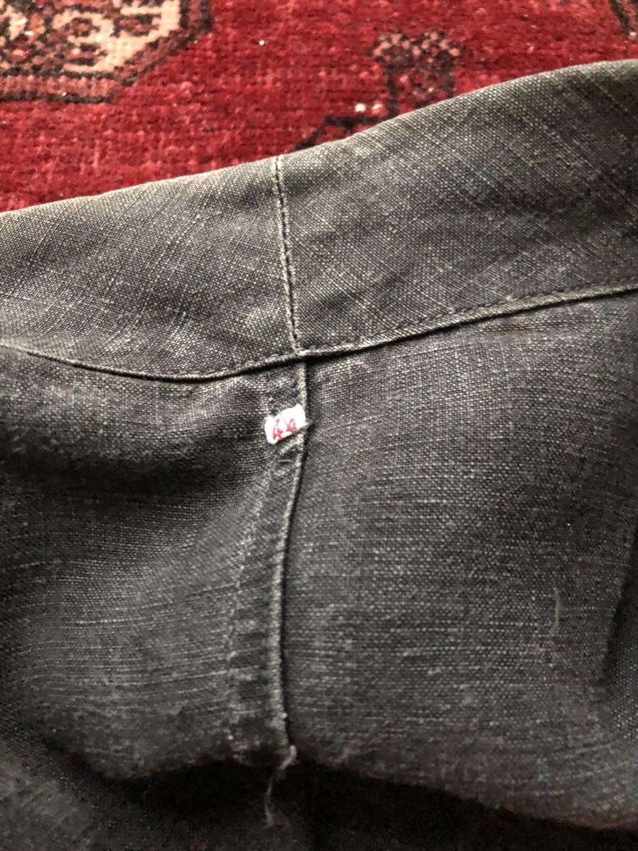 40s ブラックリネン マキニョンパンツ フランス vintage グッズ公式