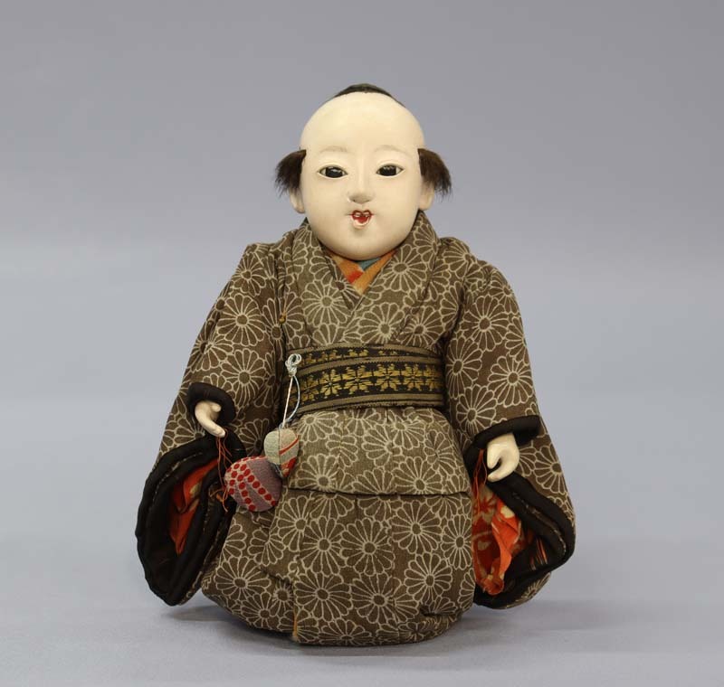 ■即決■ 江戸時代末期 三つ折れ人形 31cm ガラス目 ■ 市松人形