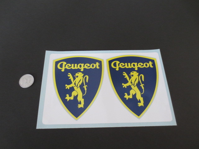 Peugeot * sticker 2 pieces set * former times design *PEUGEOT* France car * French blue mi-ting*RCZ*208*308*508*408
