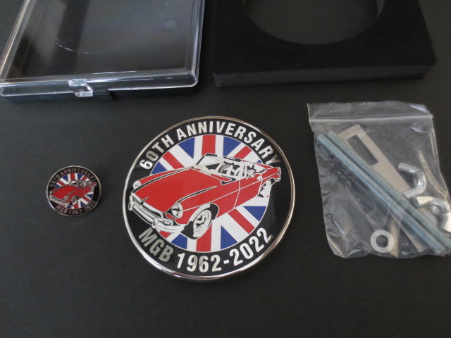 MGB 60 anniversary commemoration badge set * Britain made * not for sale * limited goods * Mini Cooper * Britain car *BMC*RAC*MG* Triumph * Lotus *RR*MINI