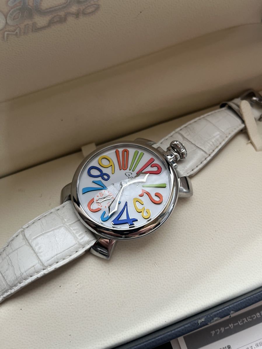最大65%OFFクーポン GaGa MILANO ガガミラノ 腕時計 ホワイト文字盤 