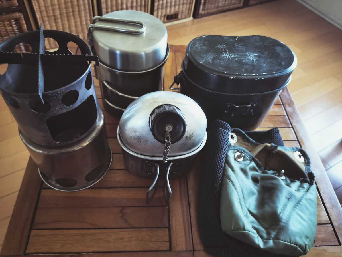 薪台、飯盒、水筒、カップ、ステンレスコッヘル_画像1