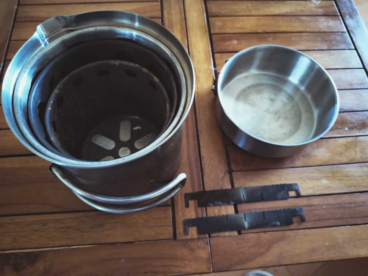 薪台、飯盒、水筒、カップ、ステンレスコッヘル_画像6