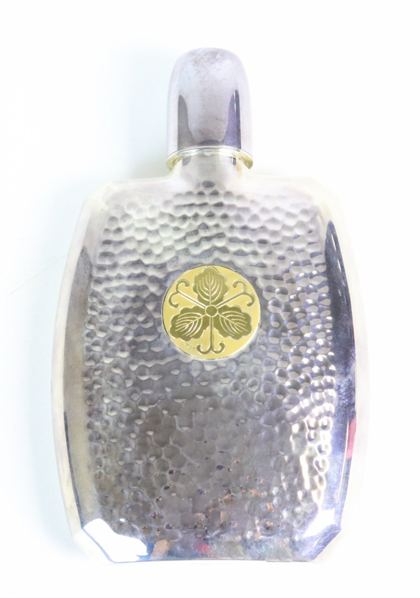 SILVER 950 純銀テスカスキットル 銀製 刻印あり ウイスキーボトル 箱 