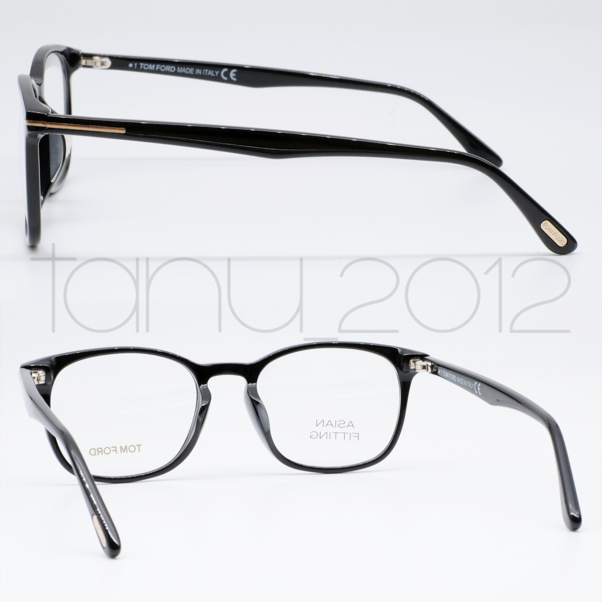 ★新品本物！TOMFORD TF5505-F 001 ブラック トムフォード アジアンフィットモデル キーホールブリッジ ボスリントン  イタリア製高級メガネ