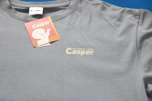 CASPER　ブルーグレー　レディース　3L　Tシャツ　バックプリント　新品 未使用　_画像2