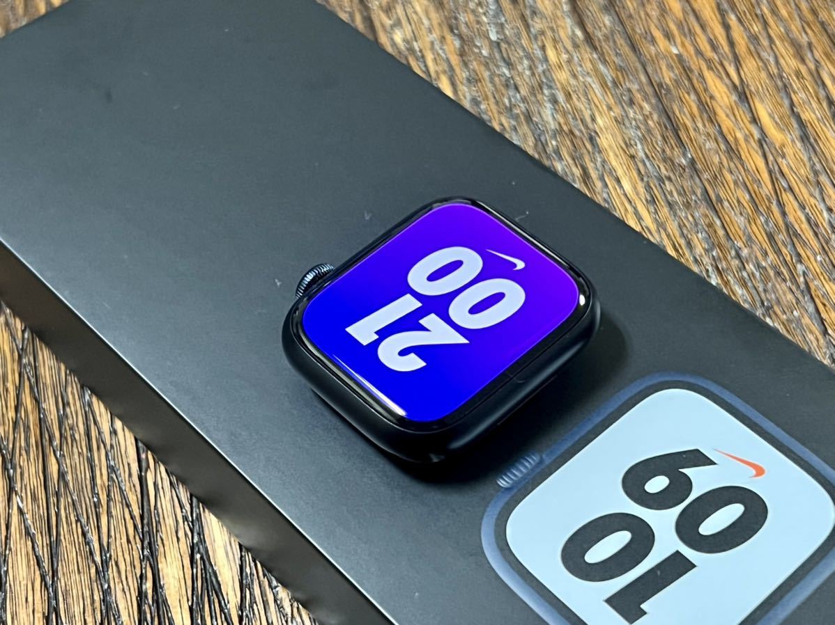 美品 バッテリー100% アップルウォッチ Apple Watch Nike Series 41mm ミッドナイト アルミニウム GPS 純正品  ナイキ スポーツバンド
